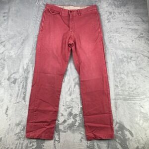 Polo Ralph Lauren Slim GI Fit Chino Pants Men 32 x 30 Salmon Straight Flat Front